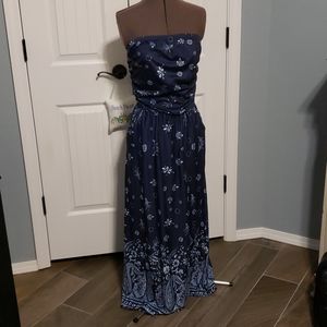 No Brand Strapless Maxi Dress